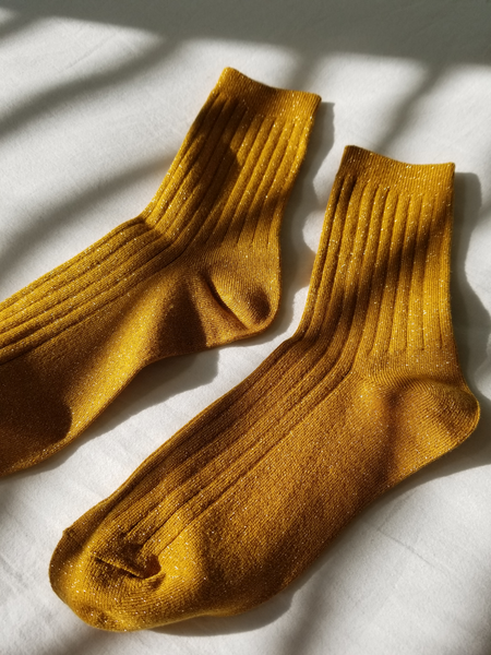 Her Socks – Mustard Glitter