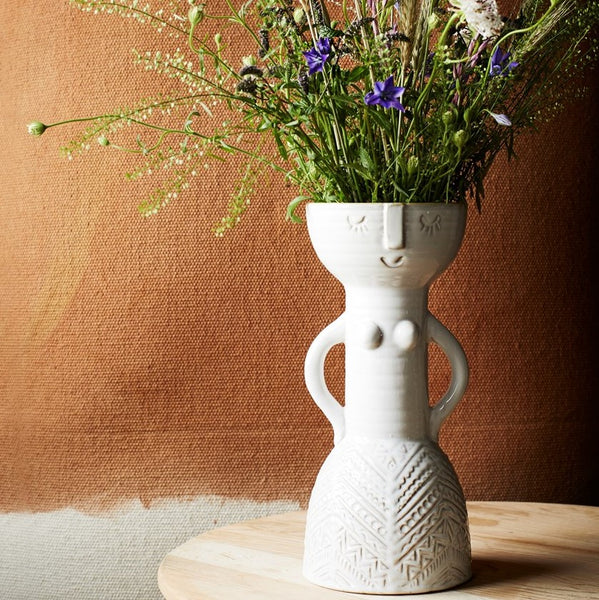 Stoneware Lady Vase